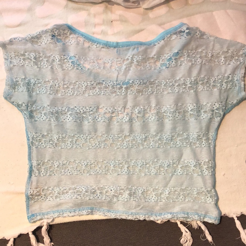 Blue Lace Top - Picture 4 of 4
